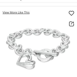 Vera Wang Sterling silver and diamond Kindred Heart bracelet